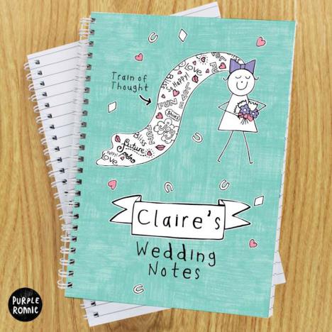 Personalised Purple Ronnie Wedding Bride A5 Notebook Extra Image 2